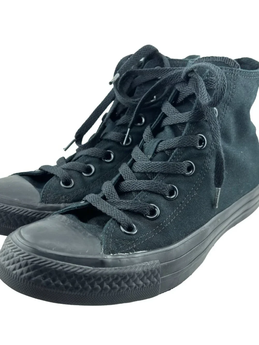 Converse Chuck Taylor All Star High Triple Black Sneakers Mens 5 Womens 7 - Picture 3 of 11